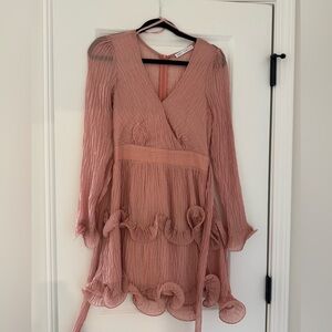 VICI DRESS | PINK cocktail mini dress with tie